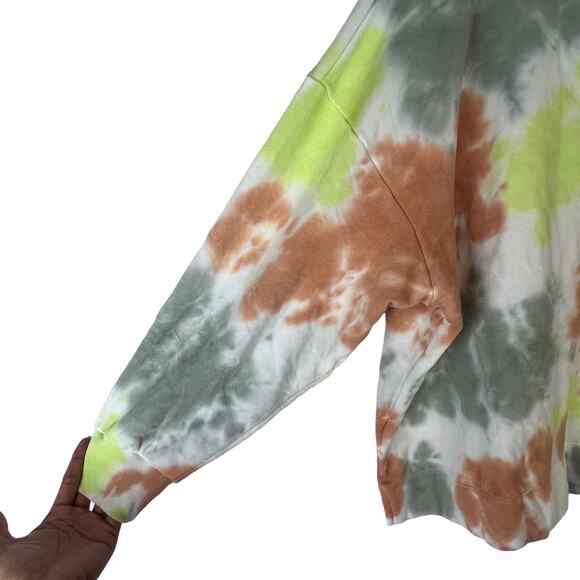 Lou & Grey Petite Cozy Cotton Terry Tie Dye Zip Sweatshirt Size Medium - Picture 5 of 6